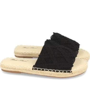 SPORT3PUNTO0 2S24 SCHWARZE FLACHE JUTE-SANDALEN VARIOS COLORES