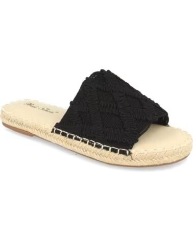 SPORT3PUNTO0 2S24 SCHWARZE FLACHE JUTE-SANDALEN VARIOS COLORES