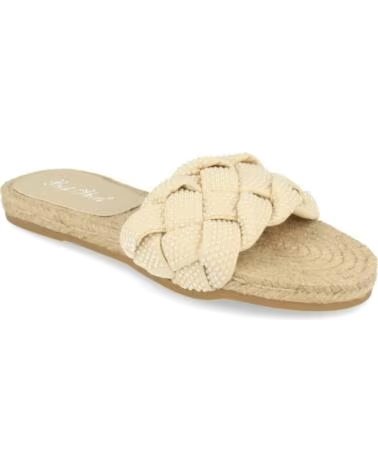 SPORT3PUNTO0 2S31 SANDALIAS PLANAS BEIGE CON LAZO TRENZADO DE PERLAS VARIOS COLORES