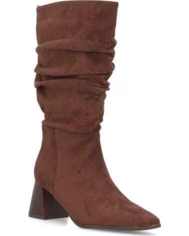 BOTAS ALTAS SPORT3PUNTO0 A-6017 CAFÉ DE ANTE SINTÉTICO CON TACÓN ANCHO VARIOS COLORES