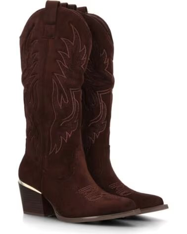 SPORT3PUNTO0 VR6-3320 HOHE WESTERNSTIEFEL AUS WILDLEDER MIT ABSATZ UND METALLIC-DETAILS VARIOS COLORES
