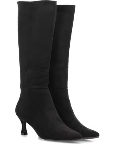 SPORT3PUNTO0 FZ552 HOHE STIEFEL AUS SCHWARZEM WILDLEDER MIT SCHMALEM ABSATZ VARIOS COLORES