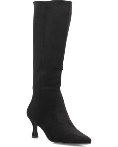 SPORT3PUNTO0 FZ552 BOTAS ALTAS DE ANTE NEGRO CON TACÓN FINO VARIOS COLORES