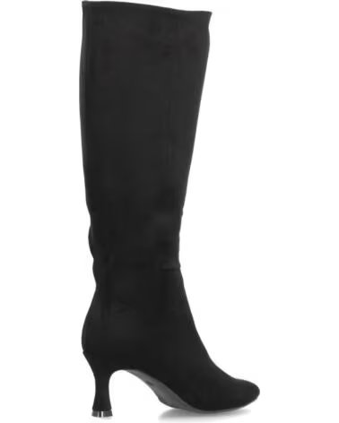 SPORT3PUNTO0 FZ552 BOTAS ALTAS DE ANTE NEGRO CON TACÓN FINO VARIOS COLORES