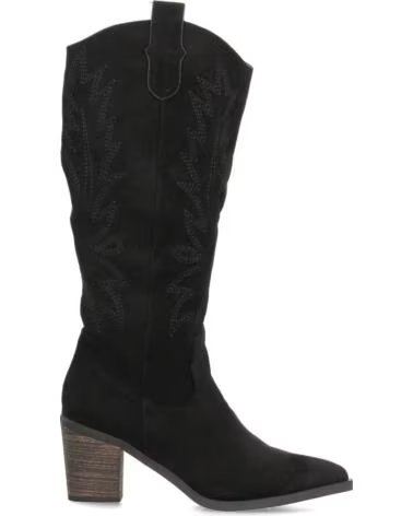 SPORT3PUNTO0 YG707 BOTAS ALTAS CAMPERAS DE ANTE NEGRO CON TACÓN VARIOS COLORES