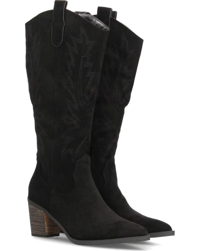 SPORT3PUNTO0 YG707 BOTAS ALTAS CAMPERAS DE ANTE NEGRO CON TACÓN VARIOS COLORES