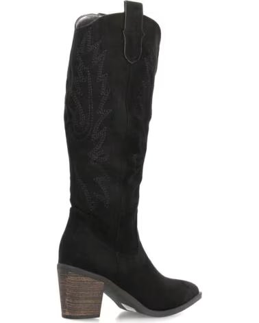 SPORT3PUNTO0 YG707 BOTAS ALTAS CAMPERAS DE ANTE NEGRO CON TACÓN VARIOS COLORES