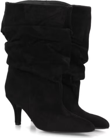 SPORT3PUNTO0 6267 STIVALETTI CON TACCO ALTO STILE SLOUCHY IN CAMOSCIO SINTETICO NERO VARIOS COLORES