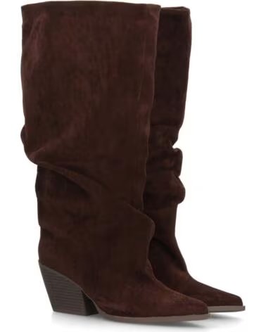 SPORT3PUNTO0 2580A-1 STIVALI ALTI IN CAMOSCIO MARRONE STILE SLOUCHY VARIOS COLORES