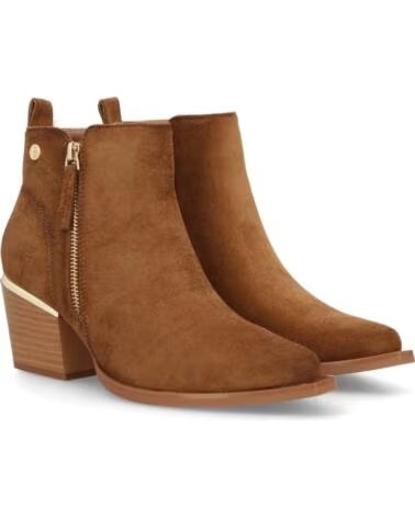 SPORT3PUNTO0 1986-22-KAKI DAMEN STIEFELETTEN MIT ABSATZ AUS WILDLEDER VARIOS COLORES