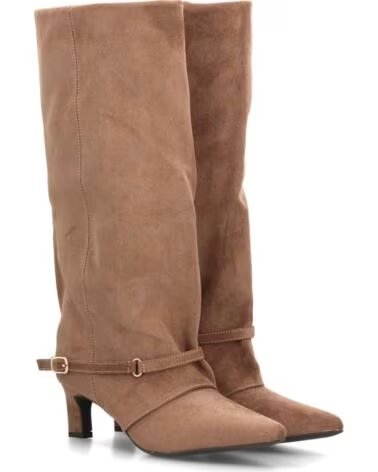 SPORT3PUNTO0 AW-6157-KAKI BOTAS ALTAS DE ANTE CON TACÓN VARIOS COLORES