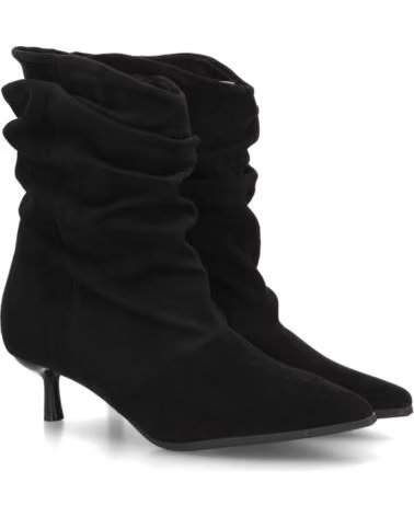SPORT3PUNTO0 A-6018 SCHWARZE STIEFELETTEN MIT ABSATZ UND RAFF-DESIGN VARIOS COLORES