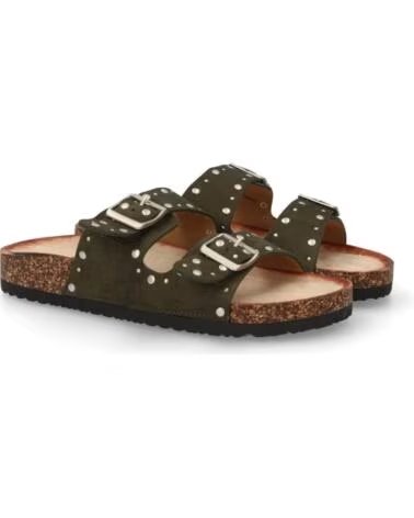 SPORT3PUNTO0 TF5063 GRÜNE FLACHE SANDALEN MIT NIETEN UND SCHNALLEN VARIOS COLORES