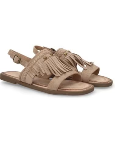 SPORT3PUNTO0 TF1108 KAKI FLACHE SANDALEN MIT FRANSEN UND SCHNALLE VARIOS COLORES
