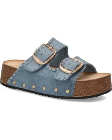 SPORT3PUNTO0 W93 BLAUE PLATEAU-SANDALEN MIT SCHNALLEN VARIOS COLORES