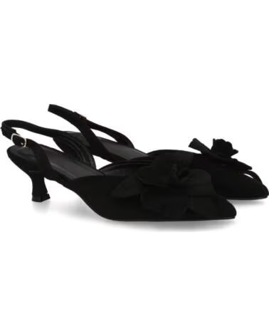 SPORT3PUNTO0 A-5606 SCARPE SLINGBACK CON TACCO BASSO E FIORI NERO VARIOS COLORES