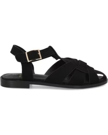 SPORT3PUNTO0 X-5731 FLACHE LEDERSANDALEN SCHWARZ VARIOS COLORES