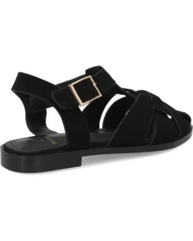 SPORT3PUNTO0 X-5731 FLACHE LEDERSANDALEN SCHWARZ VARIOS COLORES