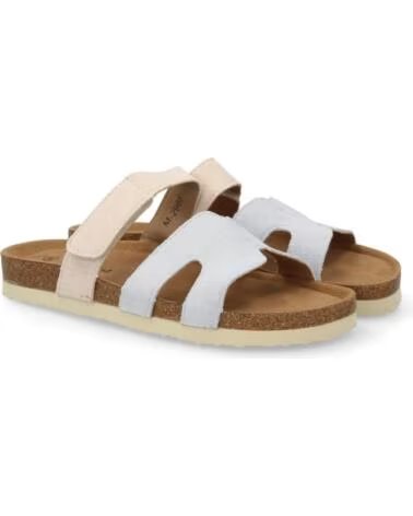 SPORT3PUNTO0 M296 FLACHE LEDERSANDALEN FÜR DAMEN MEHRFARBIG VARIOS COLORES