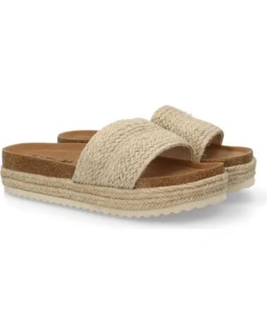 SPORT3PUNTO0 M203 BEIGE FLACHE SANDALEN MIT PLATEAU UND JUTE VARIOS COLORES