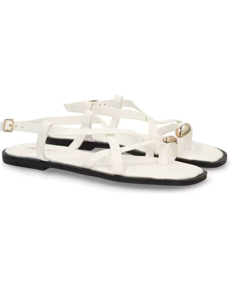 SPORT3PUNTO0 FLACHE SANDALEN L2887 WEISS VARIOS COLORES