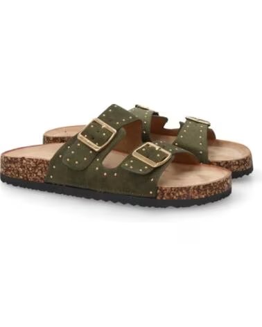 SPORT3PUNTO0 TF5057 SANDALIAS PLANAS DE MUJER CON DOBLE HEBILLA Y TACHUELAS VARIOS COLORES