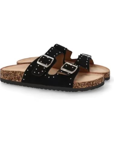 SPORT3PUNTO0 TF5057 SCHWARZE FLACHE SANDALEN MIT SCHNALLEN UND NIETEN VARIOS COLORES
