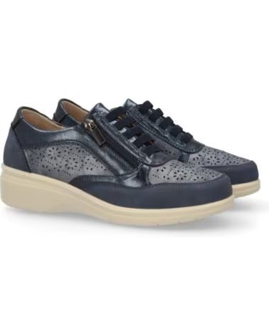 SNEAKER CASUAL IN PELLE SPORT3PUNTO0 H6065 IN BLU VARIOS COLORES