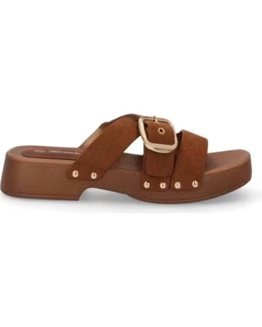 SPORT3PUNTO0 H3019 BRAUN ABSATZSANDALEN MIT SCHNALLE VARIOS COLORES