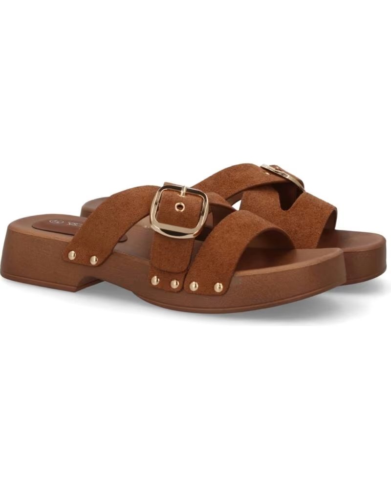 SPORT3PUNTO0 H3019 BRAUN ABSATZSANDALEN MIT SCHNALLE VARIOS COLORES