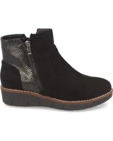 SPORT3PUNTO0 9B1111 SCHWARZE STIEFELETTEN MIT REISSVERSCHLUSS UND STRUKTURIERTEM DETAIL VARIOS COLORES