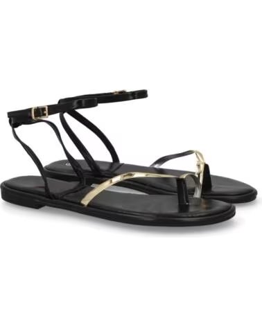 SPORT3PUNTO0 H8-1183 SANDALIAS PLANAS NEGRAS CON TIRA DE DEDOS VARIOS COLORES