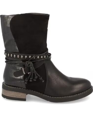 SPORT3PUNTO0 DAMEN STIEFELETTEN 6935 SCHWARZ MIT NIETEN UND SCHNALLE VARIOS COLORES