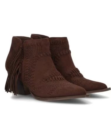 SPORT3PUNTO0 A-5608-CAFE WILDLEDER STIEFELETTEN MIT FRANSEN VARIOS COLORES