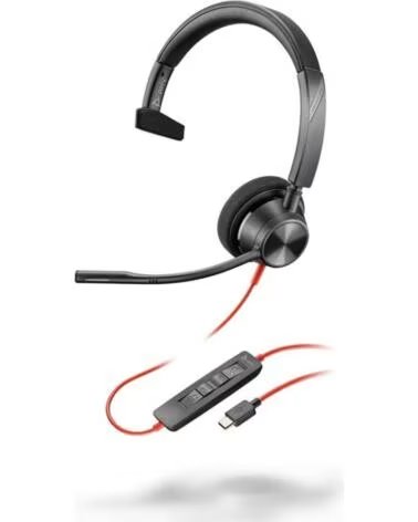 POLY AURICULARES MONOAURALES BLACKWIRE 3310 USB-C
