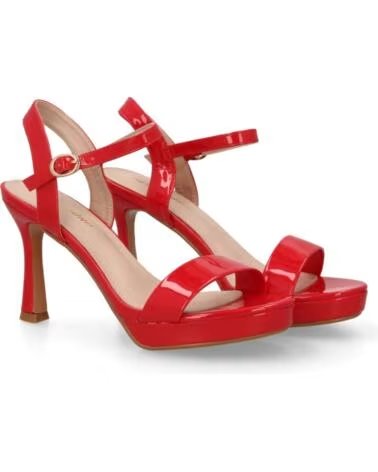 SPORT3PUNTO0 W18-178 SANDALI CON TACCO ALTO IN VERNICE ROSSA VARIOS COLORES