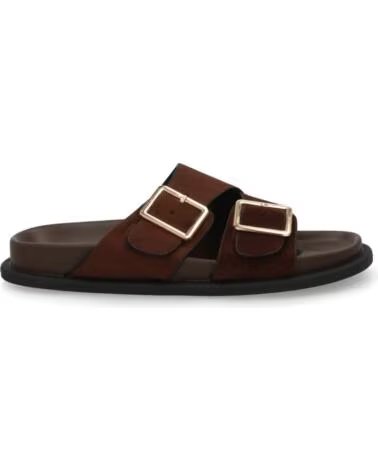 SPORT3PUNTO0 OH-571 BRAUNE WILDLEDERSANDALEN MIT SCHNALLEN VARIOS COLORES
