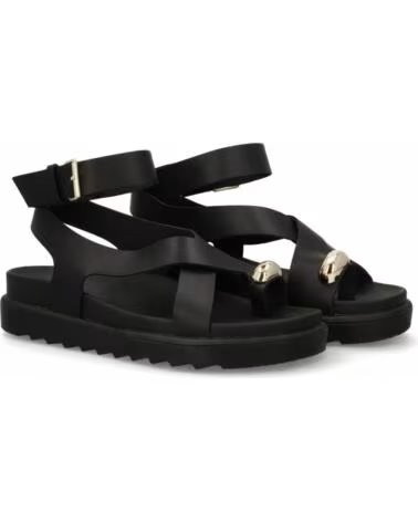 SANDALIAS PLANAS SPORT3PUNTO0 AG-421 EN COLOR NEGRO CON DETALLE METÁLICO VARIOS COLORES