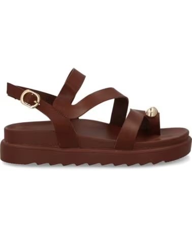 SPORT3PUNTO0 FLACHE LEDERSANDALEN BRAUN AG-420 VARIOS COLORES