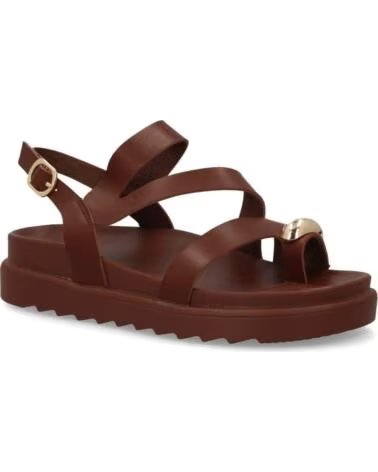 SPORT3PUNTO0 FLACHE LEDERSANDALEN BRAUN AG-420 VARIOS COLORES