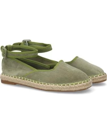 SPORT3PUNTO0 MT-119 WILDLEDER-ESPADRILLES MIT SCHNALLE GRÜN VARIOS COLORES