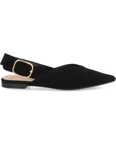 SPORT3PUNTO0 GZ-1A001 SCHWARZE SLINGBACK-FLATS AUS WILDLEDER MIT SCHNALLE VARIOS COLORES