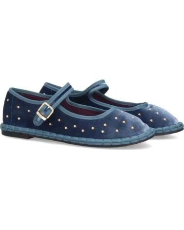 SPORT3PUNTO0 FB-5678-AZUL BALLERINE IN VELLUTO CON BORCHIE VARIOS COLORES