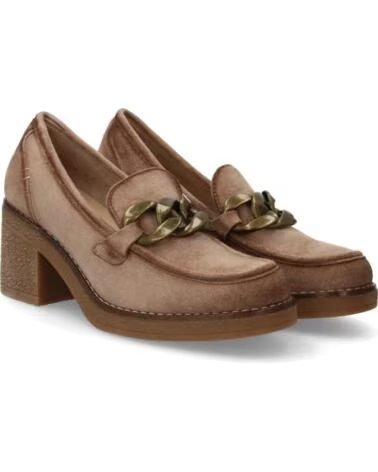 MOCASSINS À TALONS SPORT3PUNTO0 1008 BEIGE AVEC DÉTAIL CHAÎNE VARIOS COLORES