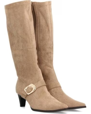 SPORT3PUNTO0 6387 STIVALI ALTI IN CAMOSCIO SINTETICO KAKI CON FIBBIA VARIOS COLORES