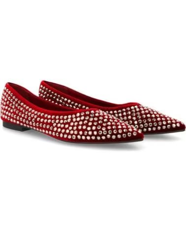 BALLERINE SPORT3PUNTO0 9718 IN VELLUTO BORDEAUX CON STRASS VARIOS COLORES