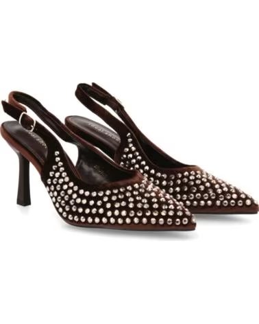 SPORT3PUNTO0 9729 ESCARPINS EN VELOURS MARRON AVEC CLOUS VARIOS COLORES