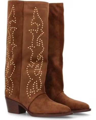 SPORT3PUNTO0 4022 HOHE WILDLEDERSTIEFEL MIT NIETEN KAKI VARIOS COLORES