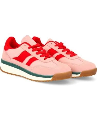 SPORT3PUNTO0 8855 BASKETS CASUAL EN CUIR ROSE ET ROUGE VARIOS COLORES