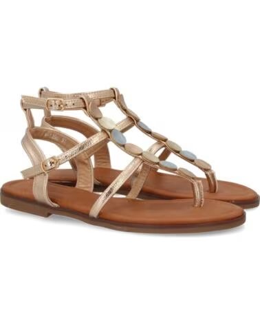 SPORT3PUNTO0 W-5290 SANDALI BASSI IN PELLE CHAMPAGNE VARIOS COLORES